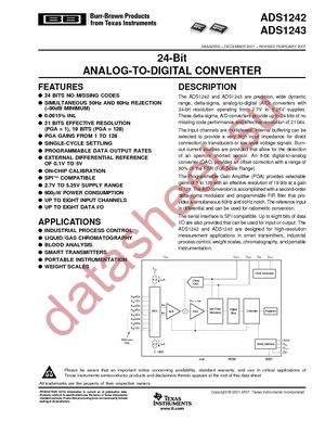 ADS1242IPWR datasheet  